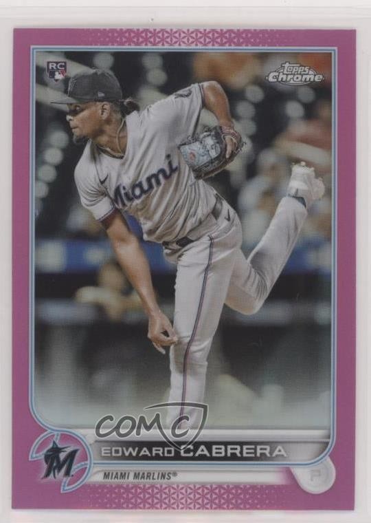 2022 Topps Chrome Pink Refractor Edward Cabrera #64 0rt6