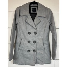 Me Jane Gray Pea Coat Womens Size XS