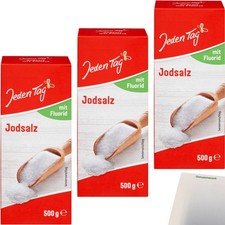 Jeden Tag Jodsalz mit Fluorid 3er Pack 3x500g Packung usy Block