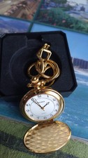 Vintage Sekonda Quartz Pocket Watch Full Hunter, Gold Tone 