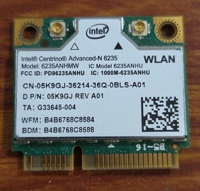 Intel Centrino Advanced-N 6235 6235ANHMW Wireless Mini PCI Express Card *D2