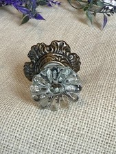 Vintage Sty Clear Glass Drawer Pull Knob w/ A...