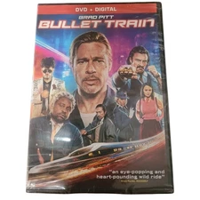 Bullet Train DVD 2022 Brad Pitt Action Thriller Assassins High Speed Adventure
