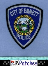 EMMETT IDAHO Police Shoulder Patch COLORFUL STATE SEAL 8J
