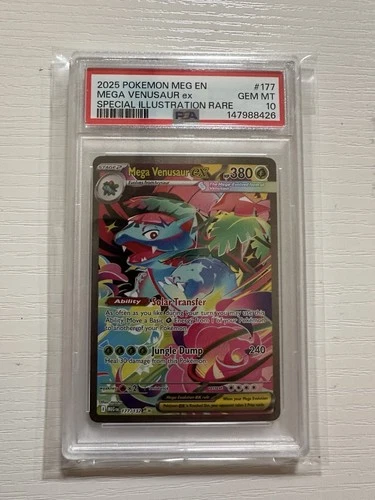 2025 POKEMON MEGA EVOLUTION SPECIAL ILLUSTRATION RARE MEGA VENUSAUR EX PSA 10