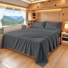 100 Egyptian Cotton Sheets RV King Size 600 Thread Count Sheets Set, Soft,