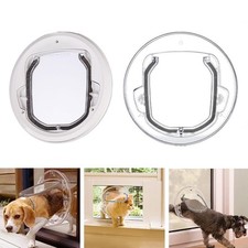 Dog Cat Flap Door for Screen Window with 4 Ways Lock Play Toy Pet Supplies