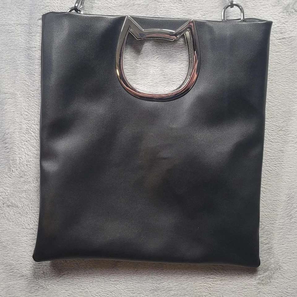 Gato Dama Caja Bolso de Mano Mujer Cuero Sintético Gato Oreja Asa Cartera Correa Ajustable Foto 4 de 4