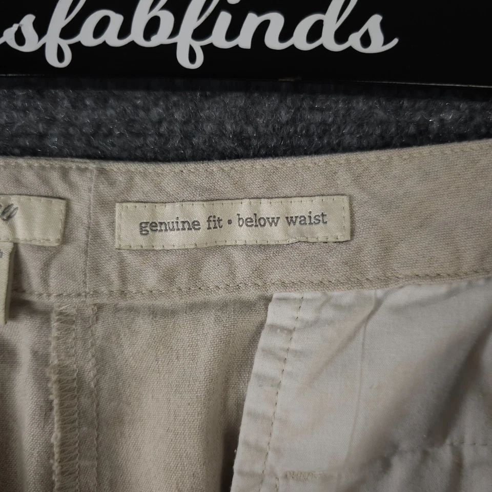 J Jill Pants Womens 14P Beige Linen Blend Cropped Genuine Fit Below Waist Casual - Image 4 of 4