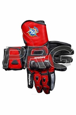 MV Agusta ShopRacer Motorcycle Racing Gloves Leather Carbon Fiber Red/Black