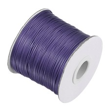 Waxed Polyester String Cord 173 Yards 0.8mm for DIY Craft Purple