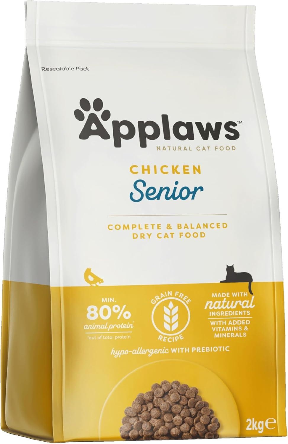 Applaws - Dry Cat Food - Senior - Grain Free - Chicken - 2kg