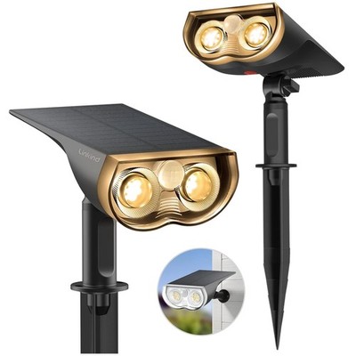 Solarlampen Außen Bewegungsmelder Garten Wandleuchte  1000Lm Warmweiß