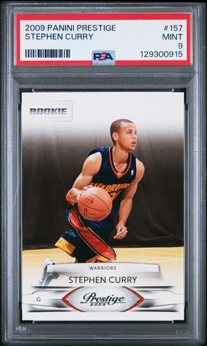 2009 PANINI PRESTIGE #157 STEPHEN CURRY ROOKIE RC PSA 9