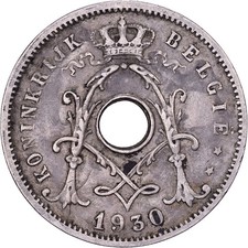 Belgien, Albert I, 5 Centimes, 1930, Brussels, Kupfer-Nickel, SS, KM:67