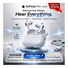 Apple AirPods Pro 3 Wireless Active Noise Cancelling Earbuds Magsafe MFHP4LL/A