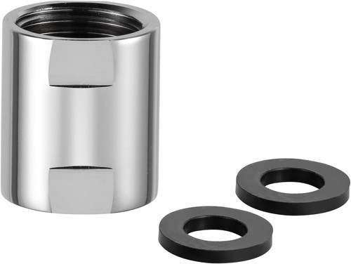 Shower Pipe Fitting, Brass Converter Adapter, G1/2 X G1/2 in Female Thread Showe