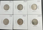 Lot of 6 Buffalo Nickels – Classic U.S. Coins – Vintage Five Cent Pieces