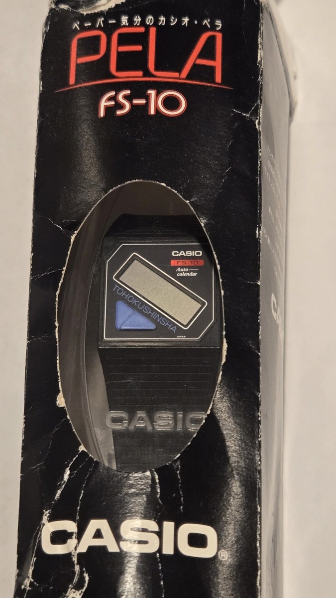 1980s NEW in Box Vintage Casio PELA FS-10 Digital Film Watch