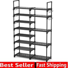 Shoe Rack Organizer, 8-Tier Metal Shoe Rack for Closet Entryway Garage, 26-32...