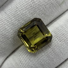 Natural Bio - Lemon Quartz Asscher Cut Gemsto...