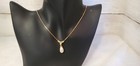 Necklace Faux Pearl Teardrop Pendant Christian Dior Cd Logo Gold Tone