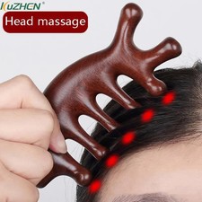 Head Body Meridian Massage Comb Sandalwood Wide Tooth Comb Acupuncture Therapy B