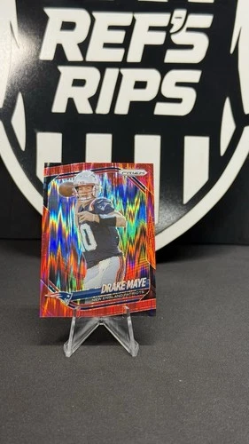 DRAKE MAYE 2025 Panini Prizm Football Red SP PRIZM Card Patriots