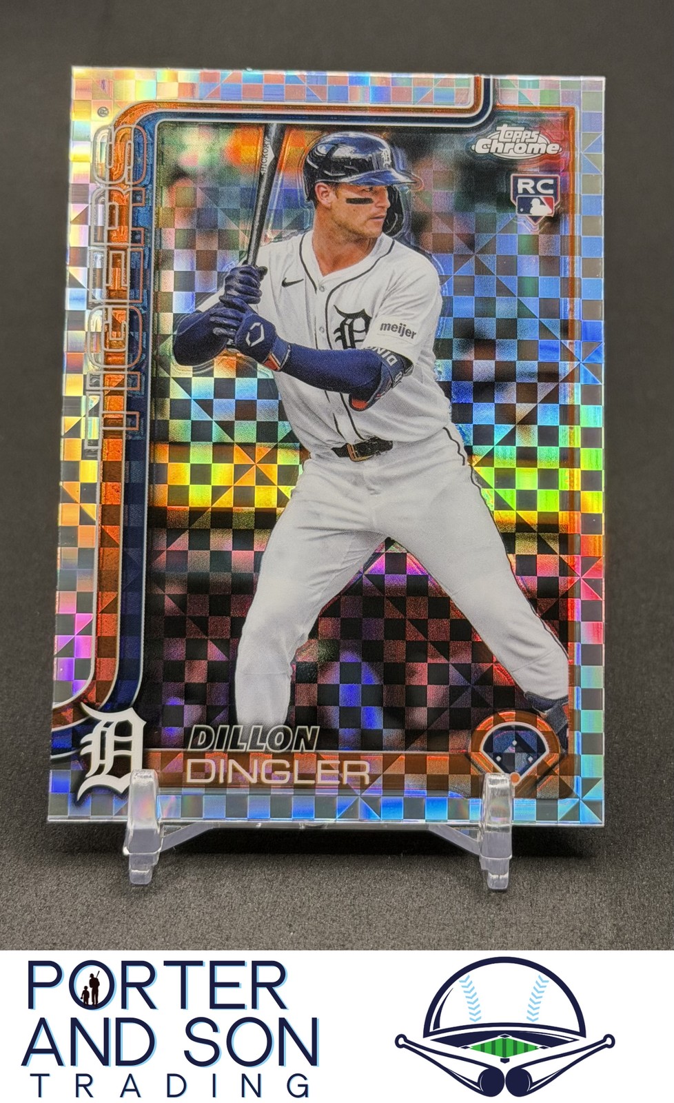 Dillon Dingler RC X-Fractors 2025 Topps Chrome #274 Detroit Tigers Baseball Card