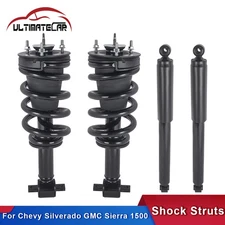 Set 4 Front+Rear Struts Shocks For 2014-2018 Chevy Silverado GMC Sierra 1500 4WD