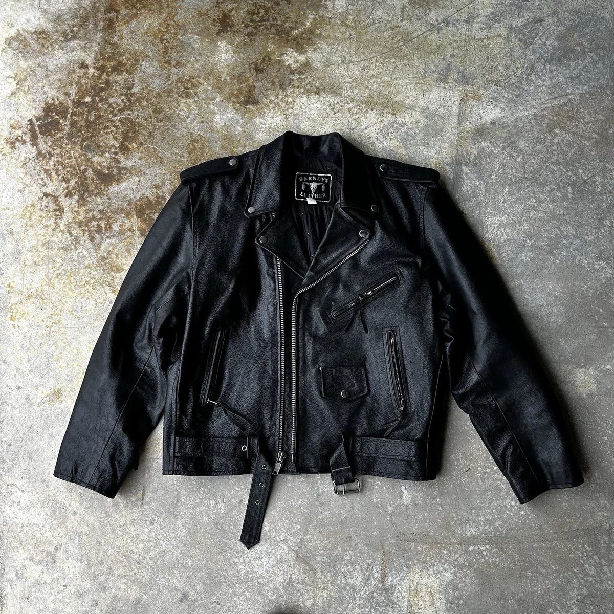 BARNEY'S NEW YORK レザー ジャケット USA 38 黒 中古・古着通販】BARNEYS NEWYORK (バーニーズ・ニューヨーク) BARNEYS