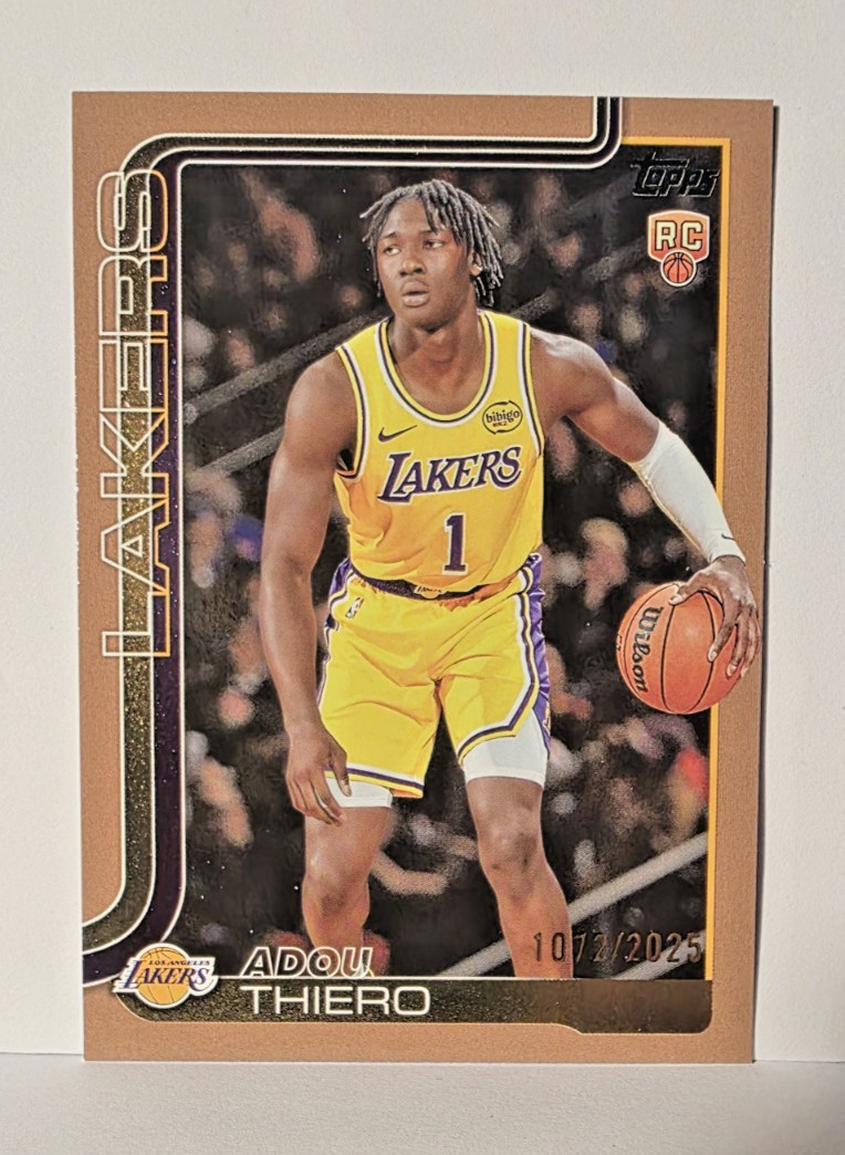 Adou Thiero 2025 Topps Lakers Basketball Gold /2025 RC