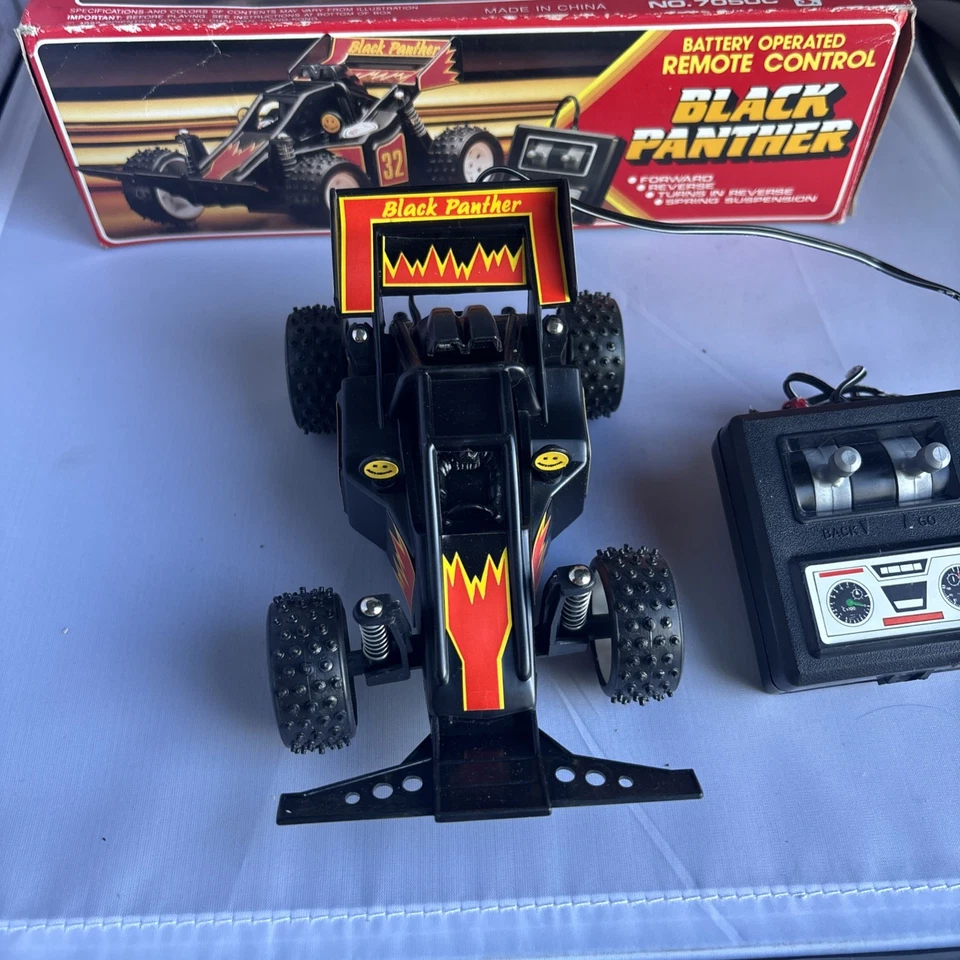 Unbranded Vintage RC Car, mini, 7" long, Black Panther Open Box - Image 4 of 4