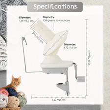 Yarn Ball Winder Manual Winder Holder Hand-Operated Swift Yarn Fiber String B...