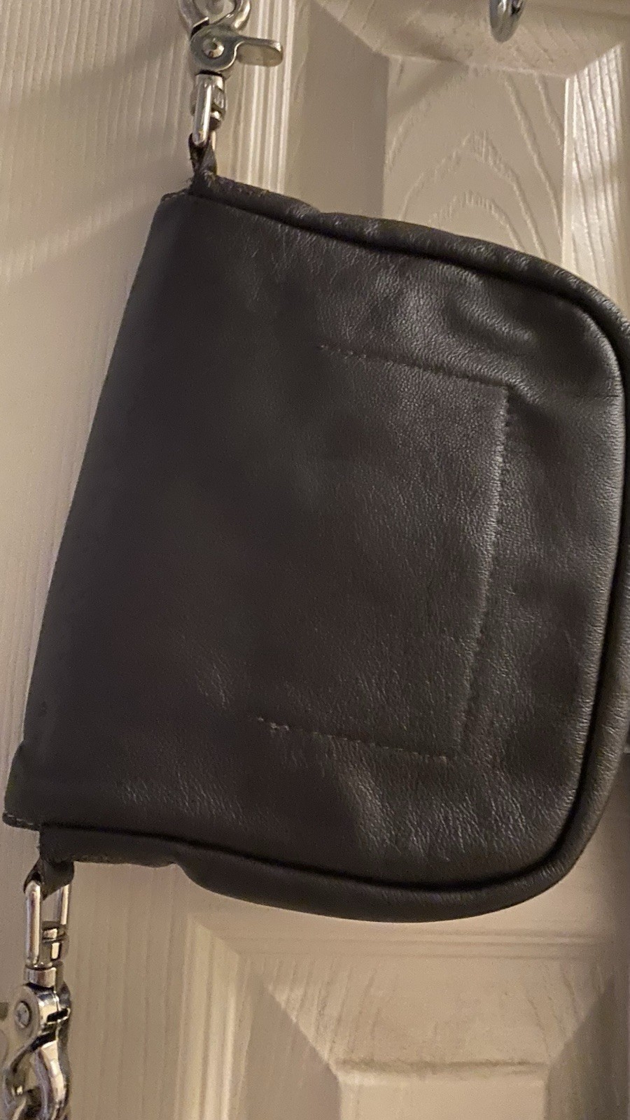 Leather Harley Vest Medium Pouches Pins