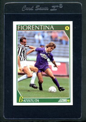 1992 Italian Score #84 Gabriel Batistuta Rookie Card NM ARG Soccer