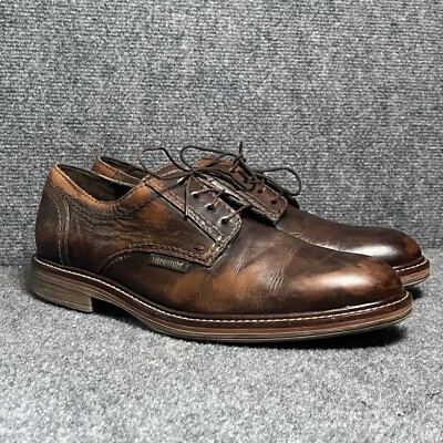 Mephisto Waino Air Jet Derby Dress Shoes Lace Up Leather Soft Air Brown 10 Mephisto Shoes Mens US 8.5 Derby Waino Brown Leather Air Jet  main image 3
