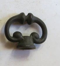 1 cast metal brass plated lamp chandelier hook loop Part Vintage Art deco