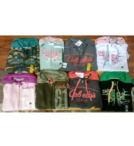 Womens Size Small Cabelas Full Zip Hoodie Teal & Pink New - Picture 2 of 2