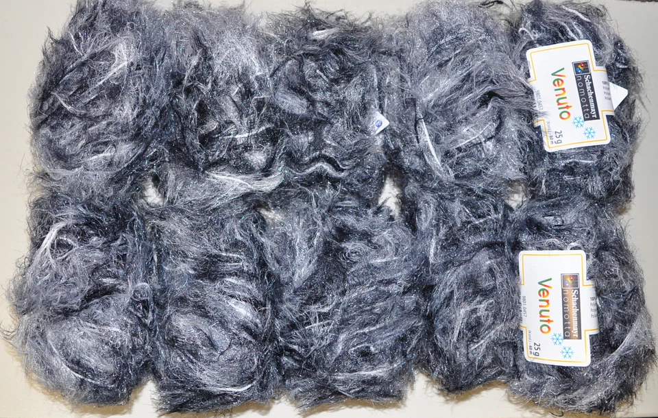 250g (10 x 25g)  Venuto Schachenmay Flauschgarn Fellgarn Fransenwolle vegan 084 - Bild 3 von 4