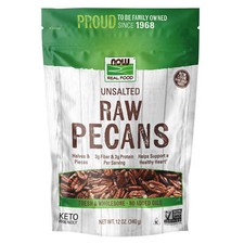 NOW FOODS Pecans Raw Unsalted 12oz