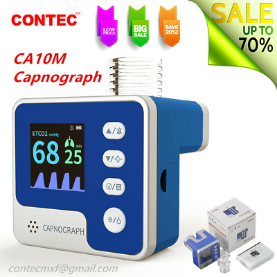Contec CA10M Kapnograph CO2-Atemfrequenz bei Gezeiten ETCO2-Mainstream-Test