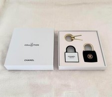 CHANEL La Collection 2024 Padlock Key Holder Black White Box Set Kadena Novelty