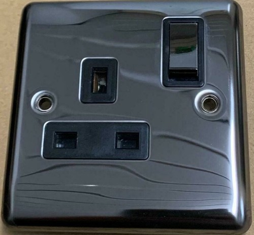 Socket Slim Light Socket & Switches & Dimmer switch BLACK NICKEL Range - Picture 4 of 29