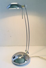 Adjustable Metal Desk Lamp Silver with Gold Accent 18.5" Tall