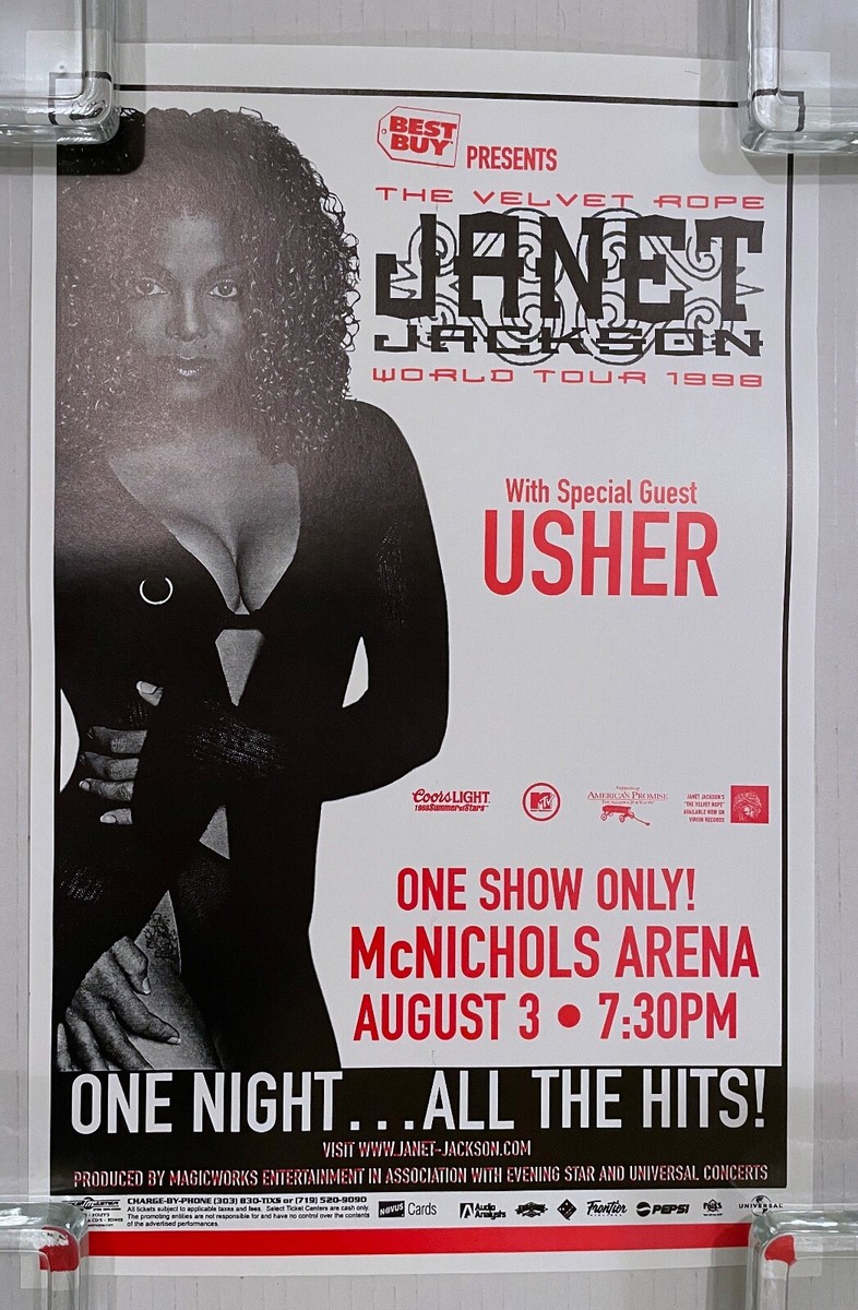 JANET JACKSON Velvet Rope World Tour USHER 1998 Denver Colorado