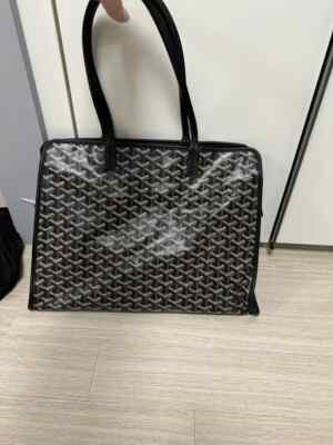 Goyard ブラック バケットバッグ Goyard プチ・フロ ミニ カーフスキン＆キャンバス バケットバッグ