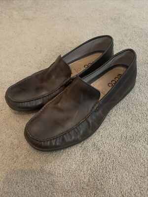 Ecco Reciprico Driving Style Mocasin Loafer 43 US Brown Leather