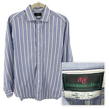 Vintage Abercrombie  Fitch Button Down Shirt Mens XXL Preppy Office Cotton 80s
