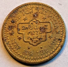 Vintage Showbiz Pizza Place Coin - Collectible Play Value Token